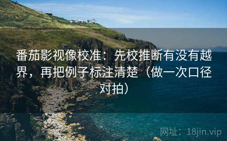 番茄影视像校准：先校推断有没有越界，再把例子标注清楚（做一次口径对拍）